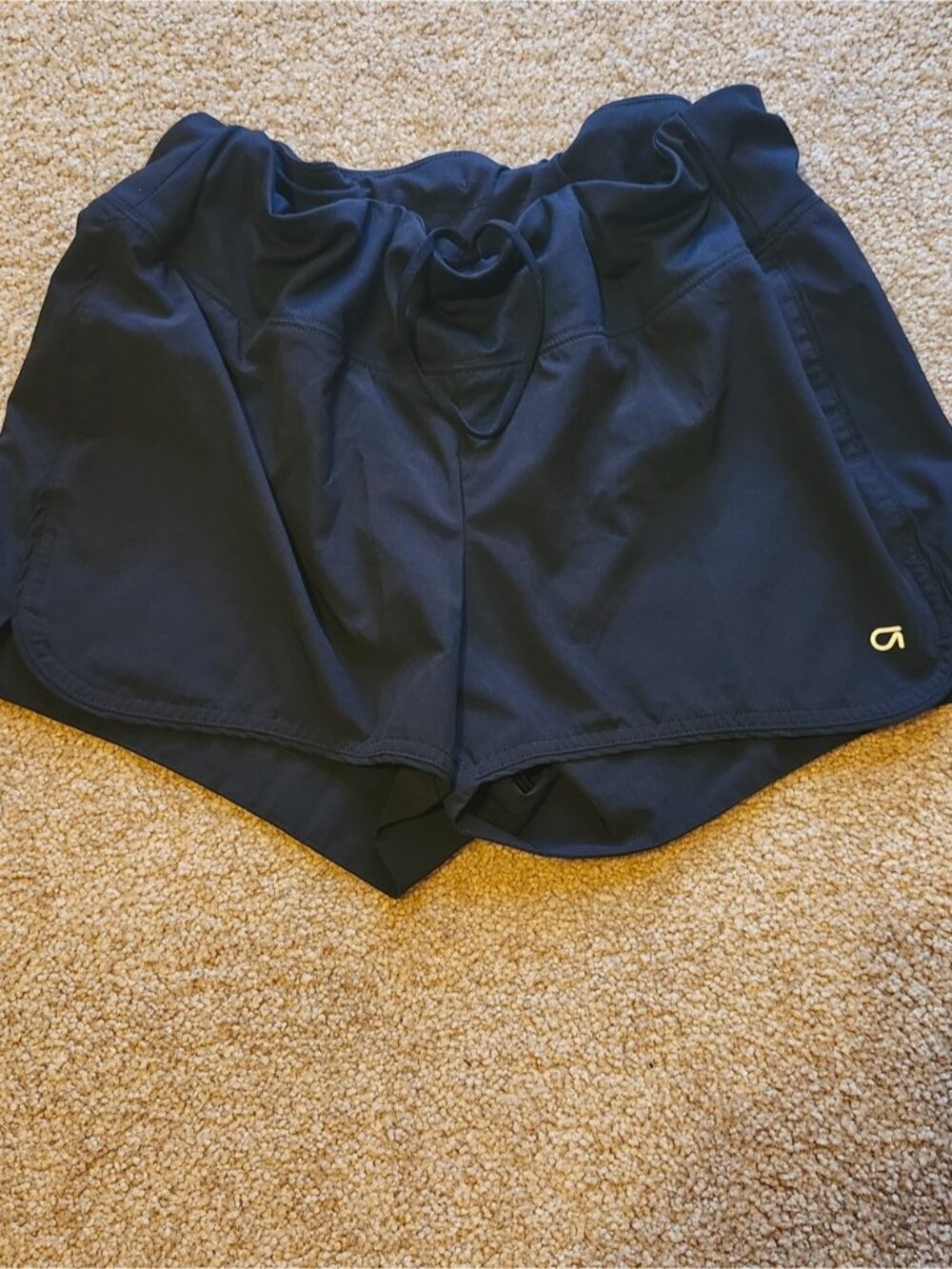 GAP Maternity Black Athletic Running Shorts with Drawstring And Waistband Pocket